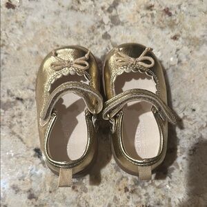 Carter's Gold Baby Shoes - Size 3
